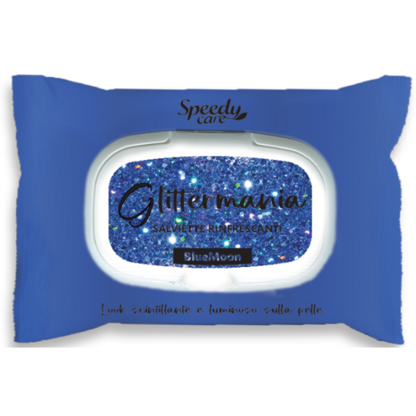 15 Salviette Glitter Mania Blue Moon Rinfrescanti