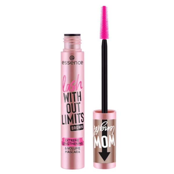 lash WITHOUT LIMITS BROWN EXTREME LENGTHENING & VOLUME MASCARA MARRONE - Essence