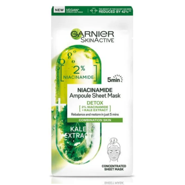 MASCHERA IN TESSUTO AMPOLLA DETOX PURIFICANTE GARNIER
