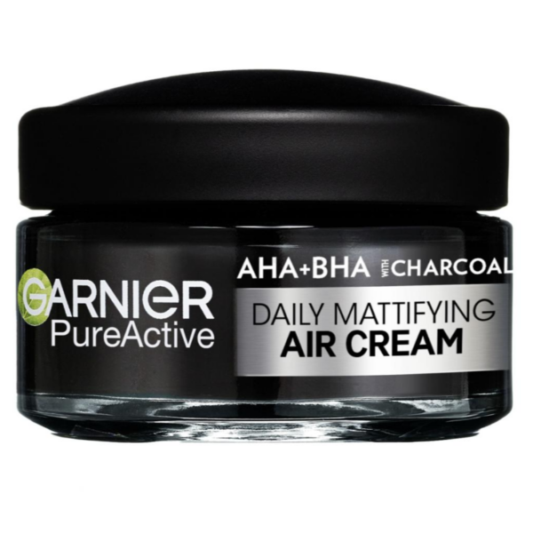GARNIER PURE ACTIVE AHA + BHA CHARCOAL DAILY MATTIFYING AIR CREAM