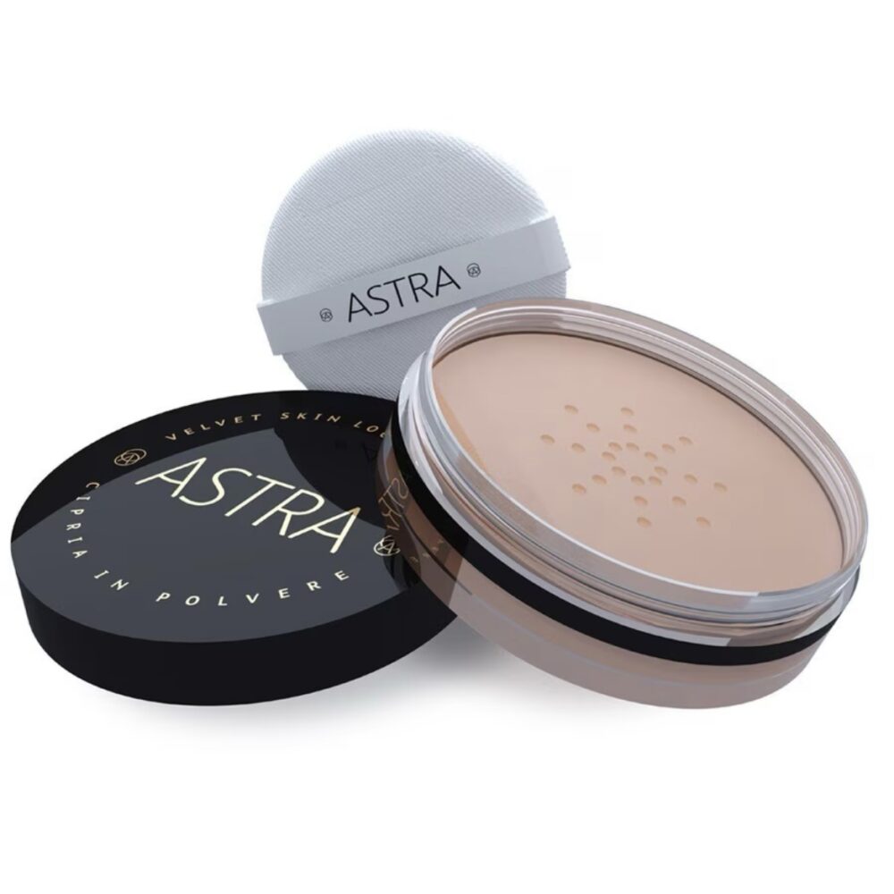 VELVET SKIN LOOSE POWDER
Cipria in polvere coprenza leggera 02 porcelaine - Astra