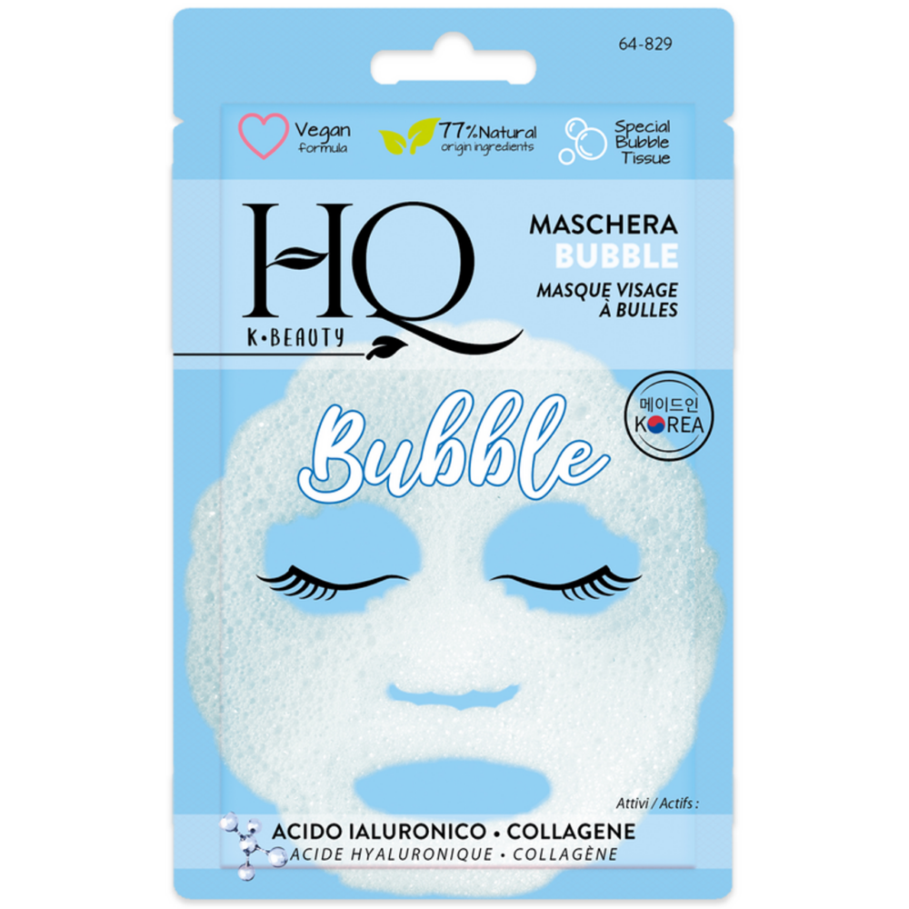 Maschera viso bubble collagene ed acido ialuronico - HQ