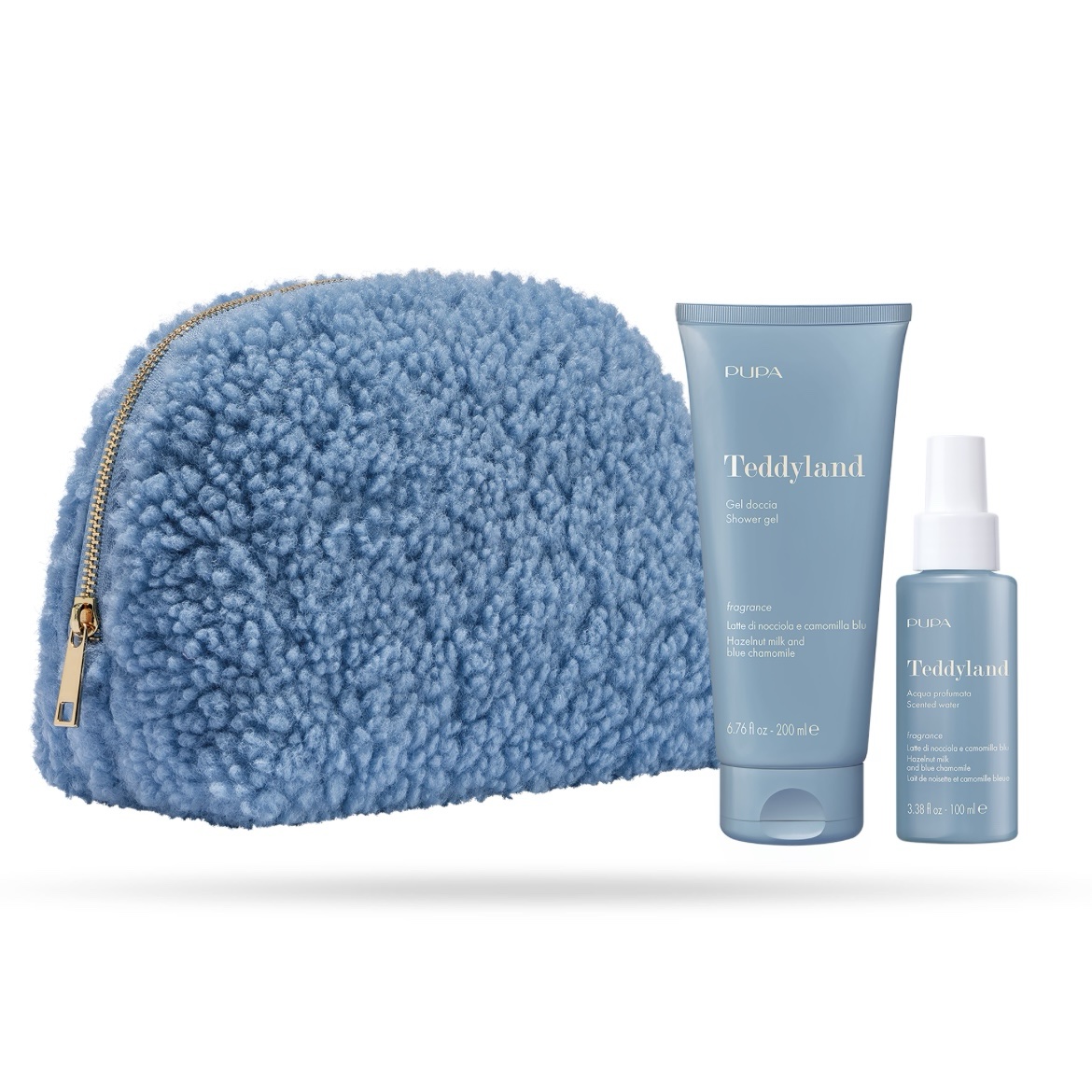 Teddyland gel doccia e acqua profumata 004 latte di nocciola e camilla blu - Pupa