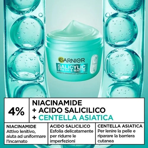 Crema viso Salicylic Fresh & Matte, 85 ml - Garnier - immagine 3
