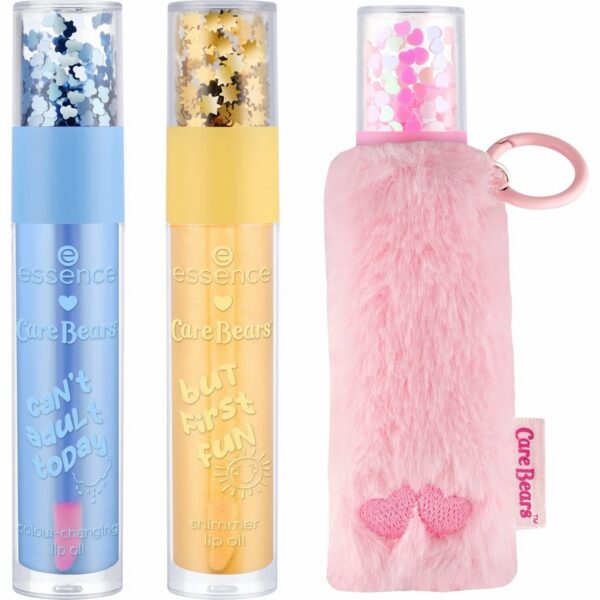 Trio di oli per labbra Care Bears e custodia morbida - Essence