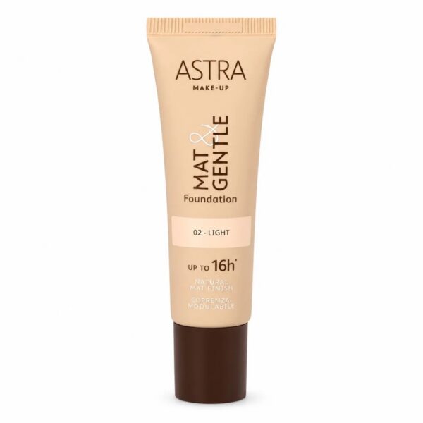 MAT&GENTLE FOUNDATION 02 light - Fondotinta Opaco Naturale Astra