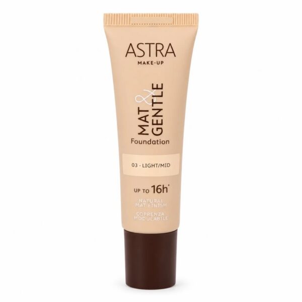 MAT&GENTLE FOUNDATION 03 light/ medium - Fondotinta Opaco Naturale Astra