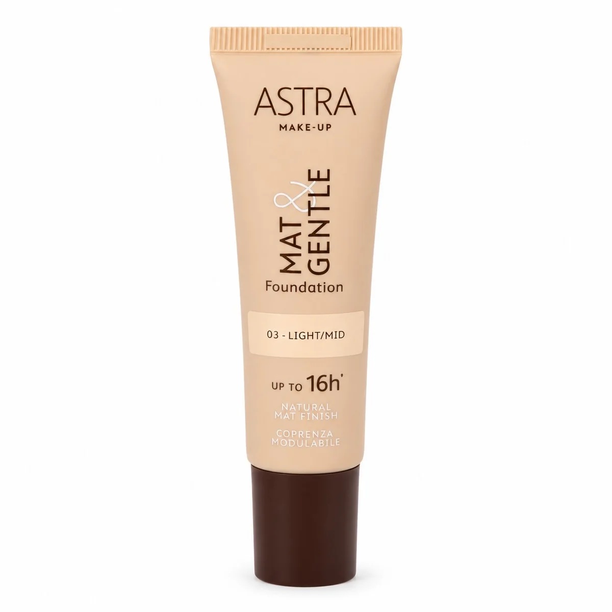 MAT&GENTLE FOUNDATION 03 light/ medium - Fondotinta Opaco Naturale Astra
