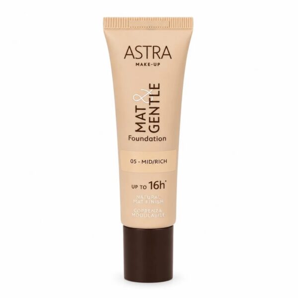MAT&GENTLE FOUNDATION 05 medium/rich - Fondotinta Opaco Naturale Astra